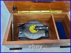 Vintage Working THORENS Automatic Disc Musik Swiss Inlaid Music Box Switzerland