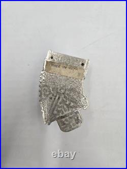 Vintage Zimbalist metal shaped Music Box, Works