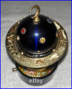 Vintage Zodiac Astrological World Globe Cigarette Lighter Music Box Windmill