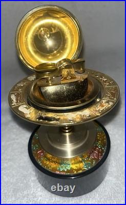 Vintage Zodiac Astrological World Globe Cigarette Lighter Music Box Windmill