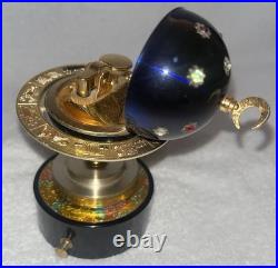 Vintage Zodiac Astrological World Globe Cigarette Lighter Music Box Windmill