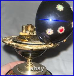 Vintage Zodiac Astrological World Globe Cigarette Lighter Music Box Windmill