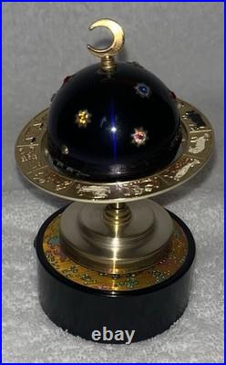 Vintage Zodiac Astrological World Globe Cigarette Lighter Music Box Windmill