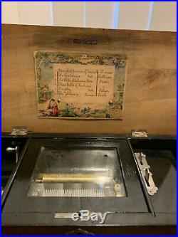 Vintage antique music box 1800 century