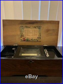 Vintage antique music box 1800 century