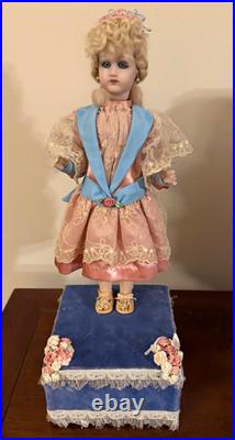 Vintage automated sankyo music box doll in working order