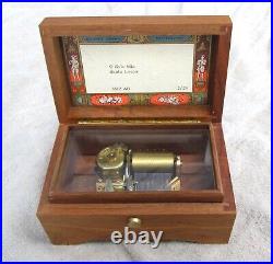 Vintage c. 1972 Reuge Music Box 2/28 Switzerland O Sole Mio & Santa Lucia 3612AB