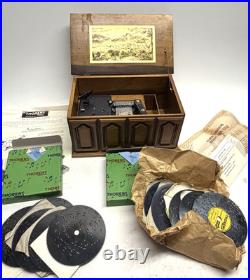 Vintage1960s Thorens Music Box PC 754P Style with 10 Discs Swiss Made