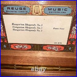 Vintages Reuge Music Box Saint Croix 3 /72 Piano Franz Liszt Rhapsody No, 2