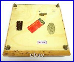 Vtg 1940s Sorrento Italy Music Jewelry Box Inlaid Burl Elm Wood Tristesse Chopin