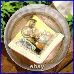 Vtg 1990 Enesco Music Box Mouse House Village Living Room Home Sweet HomePiano