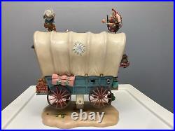 Vtg 1992 Enesco Waggin Tails Cowboys & Indians Music Box Mice Clementine READ