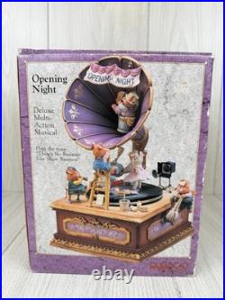 Vtg 90s Enesco OPENING NIGHT Small World Of Music Mice Figures WORKS See Video