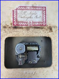 Vtg Edwardian Photo Album Music Box, Embossed Floral Design, Sankyo Movement
