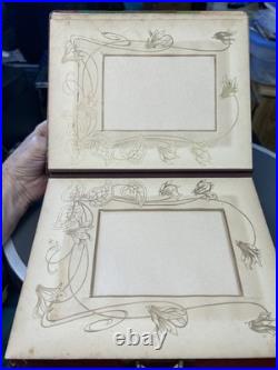 Vtg Edwardian Photo Album Music Box, Embossed Floral Design, Sankyo Movement
