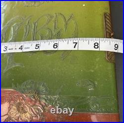 Vtg Edwardian Photo Album Music Box, Embossed Floral Design, Sankyo Movement
