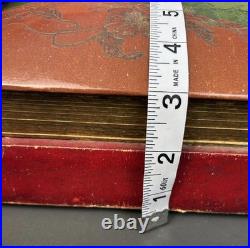 Vtg Edwardian Photo Album Music Box, Embossed Floral Design, Sankyo Movement