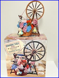 Vtg Enesco 1994 SPINNING TAILS Wheel Deluxe Action Musical Box Mice New NOS