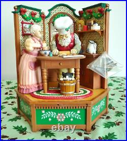 Vtg Enesco Santa Cooking Baking Yuletide Yummies Music Box