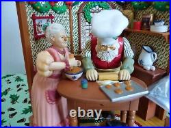 Vtg Enesco Santa Cooking Baking Yuletide Yummies Music Box