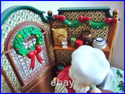 Vtg Enesco Santa Cooking Baking Yuletide Yummies Music Box