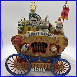 Vtg Enesco Workin' For Peanuts Lighted Action Musical Circus Wagon 1992 Works