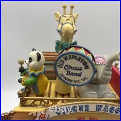 Vtg Enesco Workin' For Peanuts Lighted Action Musical Circus Wagon 1992 Works