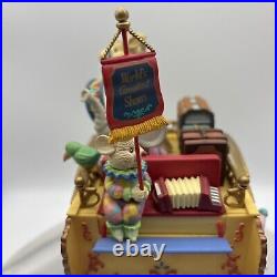 Vtg Enesco Workin' For Peanuts Lighted Action Musical Circus Wagon 1992 Works