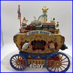 Vtg Enesco Workin' For Peanuts Lighted Action Musical Circus Wagon 1992 Works