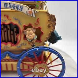 Vtg Enesco Workin' For Peanuts Lighted Action Musical Circus Wagon 1992 Works