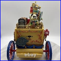 Vtg Enesco Workin' For Peanuts Lighted Action Musical Circus Wagon 1992 Works