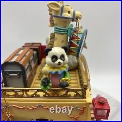 Vtg Enesco Workin' For Peanuts Lighted Action Musical Circus Wagon 1992 Works