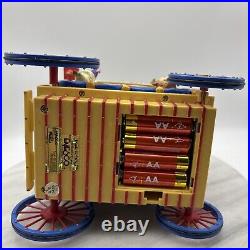 Vtg Enesco Workin' For Peanuts Lighted Action Musical Circus Wagon 1992 Works