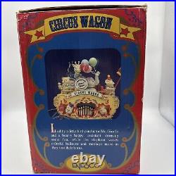 Vtg Enesco Workin' For Peanuts Lighted Action Musical Circus Wagon 1992 Works