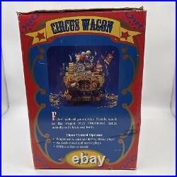 Vtg Enesco Workin' For Peanuts Lighted Action Musical Circus Wagon 1992 Works