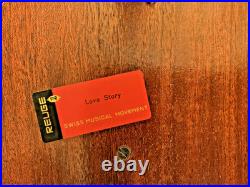 Vtg ITALIAN Sorrento Marquetry Musical Reuge Low Table / Jewelry Box, Love Story