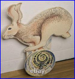 Vtg Jean-Marie Poumeyrol Paper Automaton Music Box Leaping Hare Spiral Kinetic