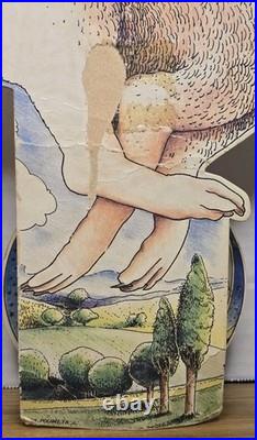 Vtg Jean-Marie Poumeyrol Paper Automaton Music Box Leaping Hare Spiral Kinetic