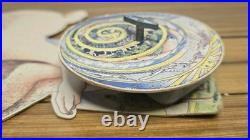 Vtg Jean-Marie Poumeyrol Paper Automaton Music Box Leaping Hare Spiral Kinetic