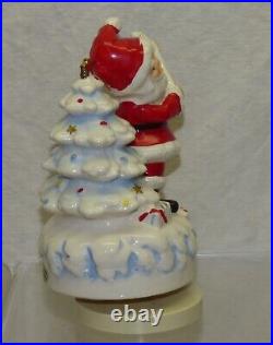 Vtg Josef Originals Santa Xmas Tree Music Box w Label Ceramic Japan Musical 9169 Vtg Josef Originals Santa Xmas Tree Music Box w Label Ceramic Japan Musical 9169