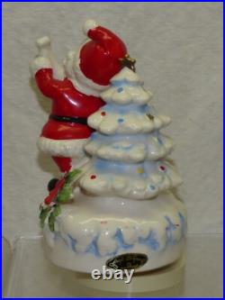 Vtg Josef Originals Santa Xmas Tree Music Box w Label Ceramic Japan Musical 9169 Vtg Josef Originals Santa Xmas Tree Music Box w Label Ceramic Japan Musical 9169