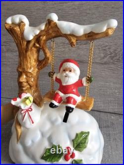 Vtg Josef Originals Swinging Santa Tree Music Box w Label Ceramic Japan RARE Htf Vtg Josef Originals Swinging Santa Tree Music Box w Label Ceramic Japan RARE Htf