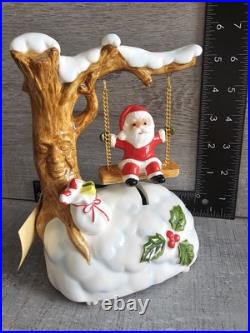 Vtg Josef Originals Swinging Santa Tree Music Box w Label Ceramic Japan RARE Htf Vtg Josef Originals Swinging Santa Tree Music Box w Label Ceramic Japan RARE Htf