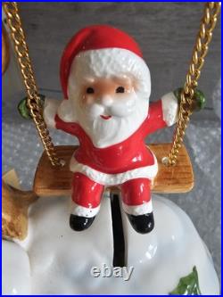 Vtg Josef Originals Swinging Santa Tree Music Box w Label Ceramic Japan RARE Htf Vtg Josef Originals Swinging Santa Tree Music Box w Label Ceramic Japan RARE Htf