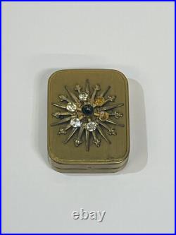 Vtg Miniature Music Box Pendant Snowflake Design With Rhinestone Accents? VIDEO