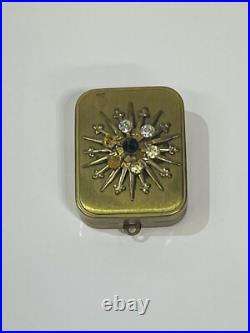 Vtg Miniature Music Box Pendant Snowflake Design With Rhinestone Accents? VIDEO
