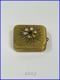 Vtg Miniature Music Box Pendant Snowflake Design With Rhinestone Accents? VIDEO