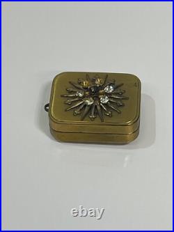 Vtg Miniature Music Box Pendant Snowflake Design With Rhinestone Accents? VIDEO
