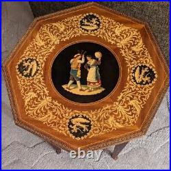 Vtg REUGE Music Box Table Jewelry Box Swiss Italian Inlaid Come Back to Sorrento