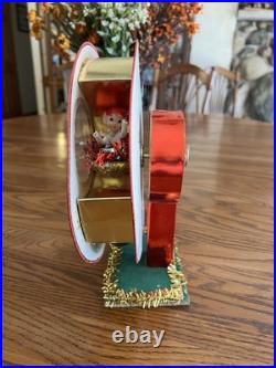 Vtg Rare Christmas Pixie Elves Rotating Wind Up Musical Ferris Wheel JAPAN rare